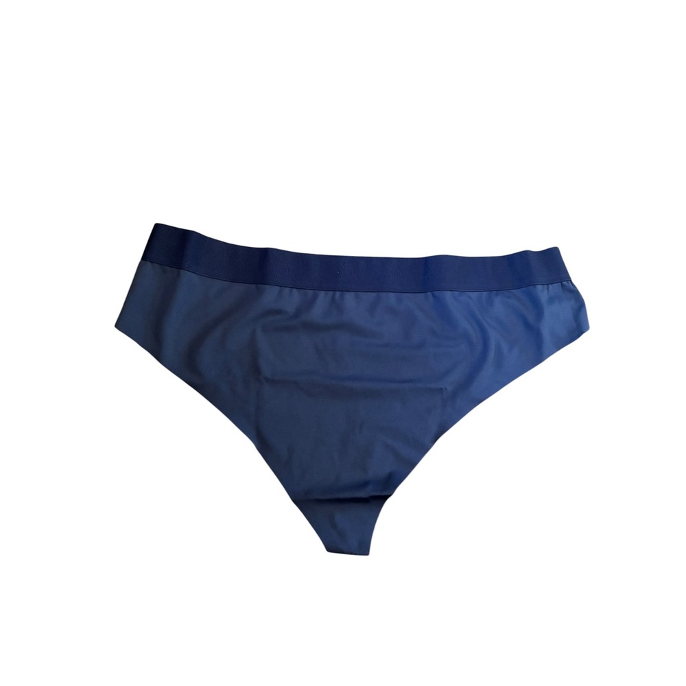 Phoenix Malibu Thong Women 2X Navy. Seamless Elastic Waistband Swim Daily Lounge